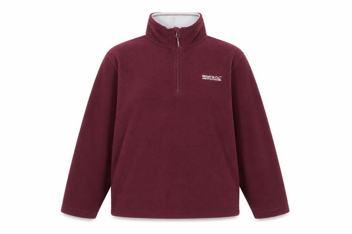 Regatta Women Burgundy 1/4 Zip Fleece Sweatshirt UK 12 Polyester