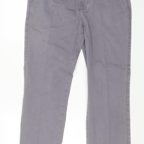 Dunnes Stores Men's Grey Chino Trousers Size 34 Regular Fit