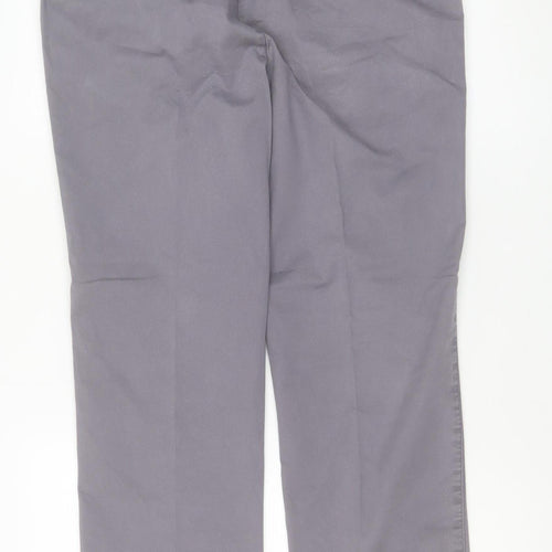 Dunnes Stores Men's Grey Chino Trousers Size 34 Regular Fit