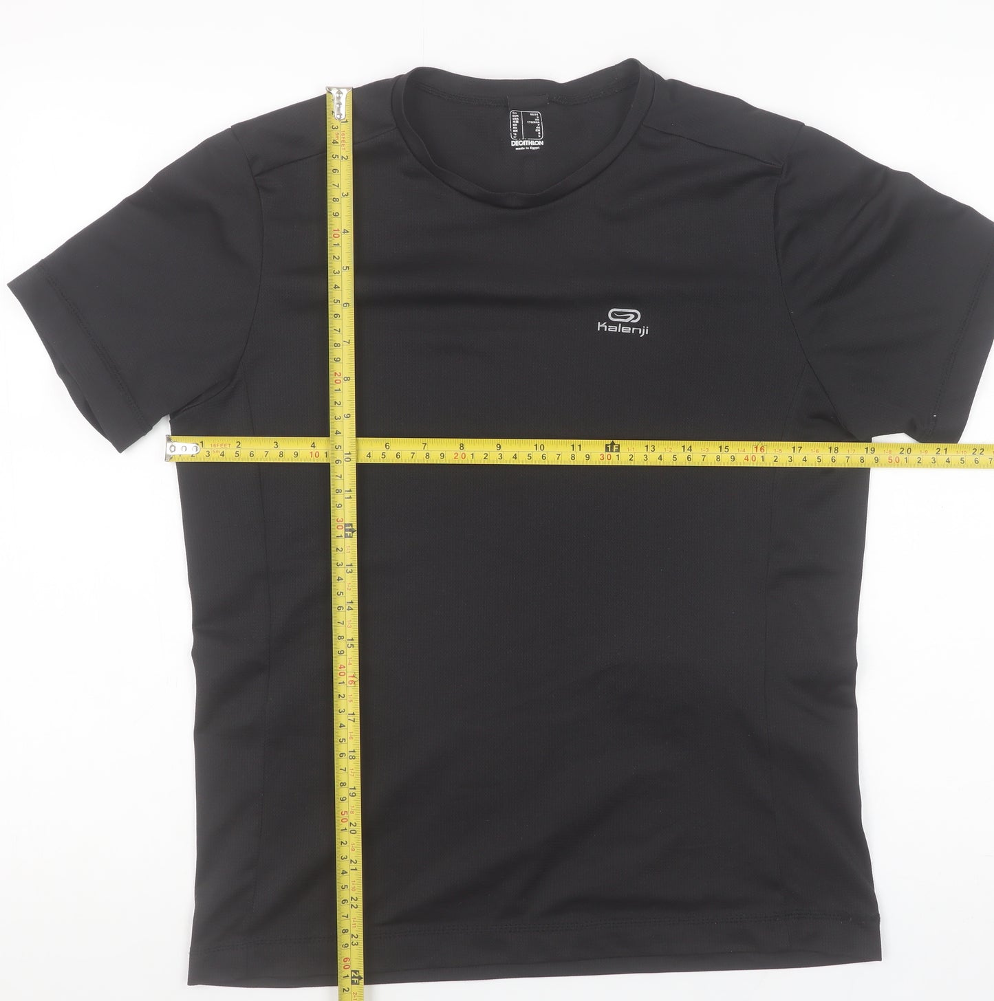 Kalenji Men's Black Running T-Shirt Size S Athletic Fit