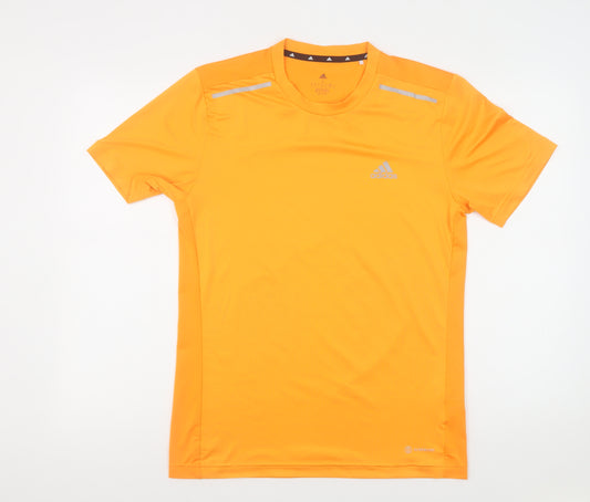 Adidas Men's Orange Running T-Shirt Size S Athletic Fit