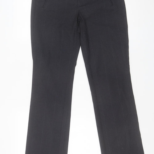 Esprit Mens Black Regular Fit Dress Trousers Size 34L Polyester Blend