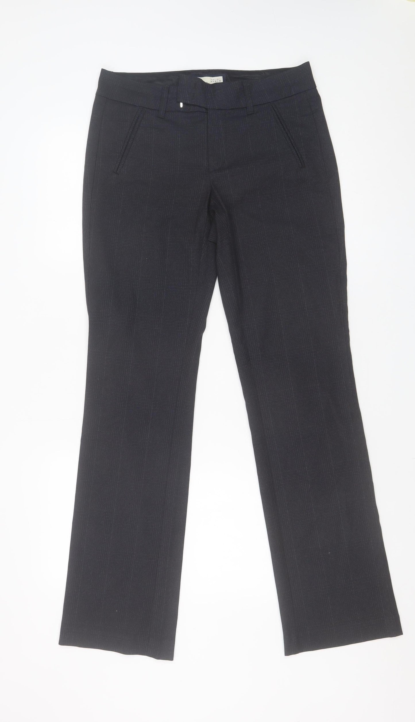 Esprit Mens Black Regular Fit Dress Trousers Size 34L Polyester Blend