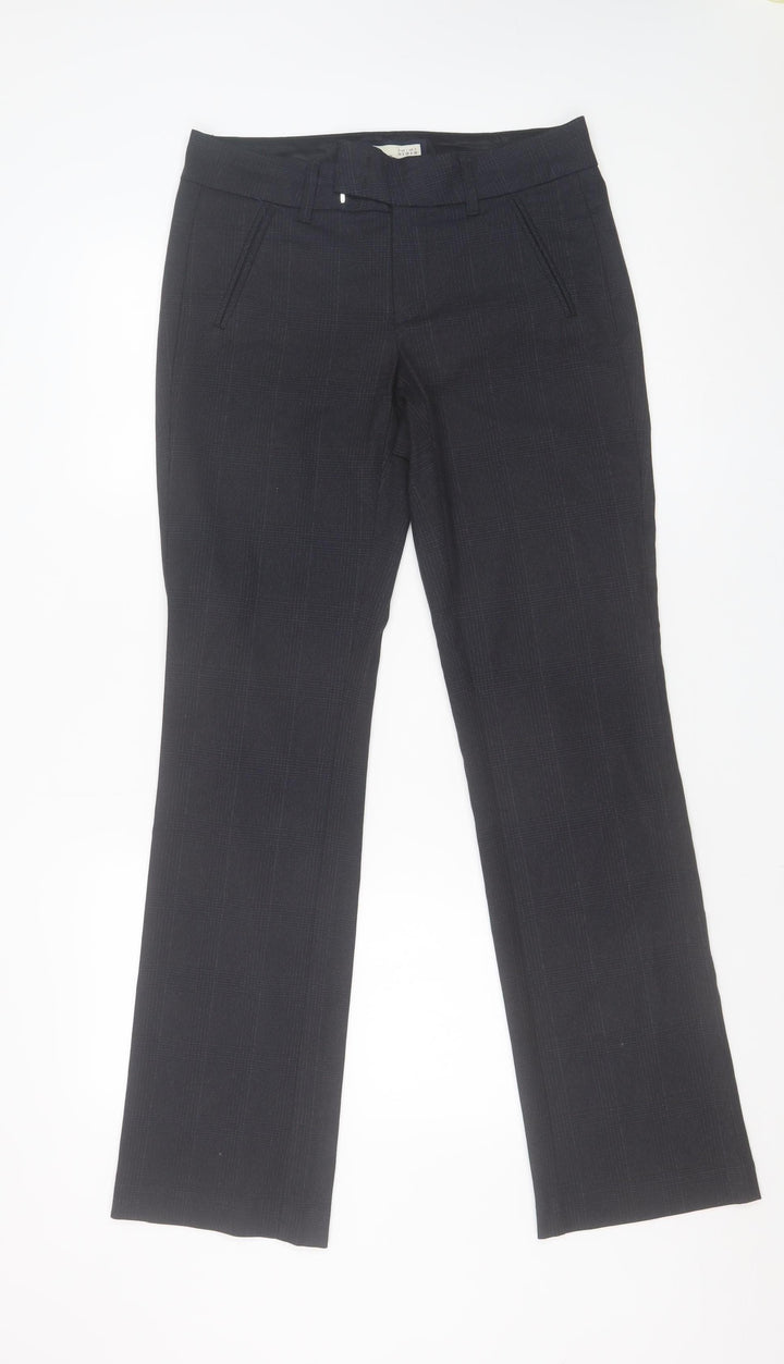 Esprit Mens Black Regular Fit Dress Trousers Size 34L Polyester Blend