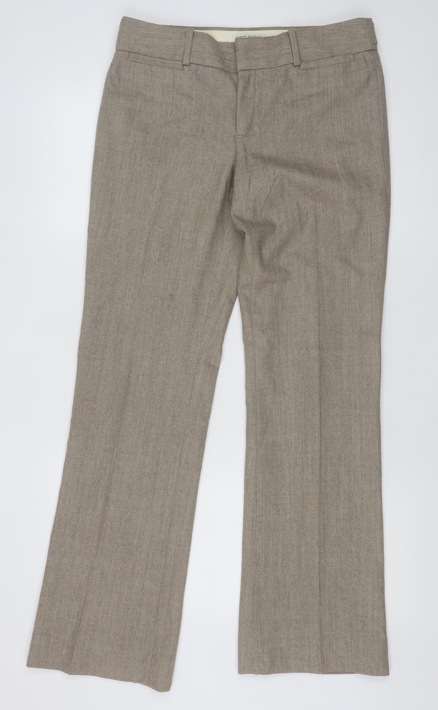 Banana Republic Women’s Beige Wool Stretch Dress Trousers Size 10 Martin Fit