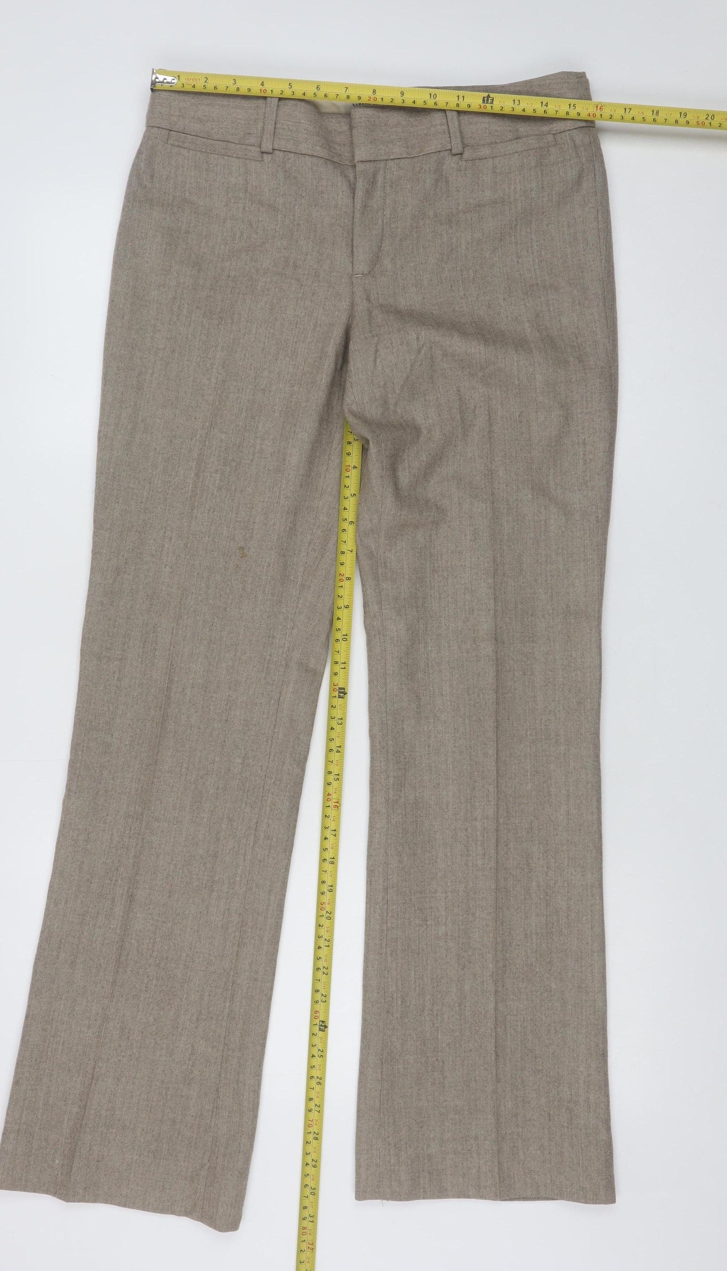 Banana Republic Women’s Beige Wool Stretch Dress Trousers Size 10 Martin Fit