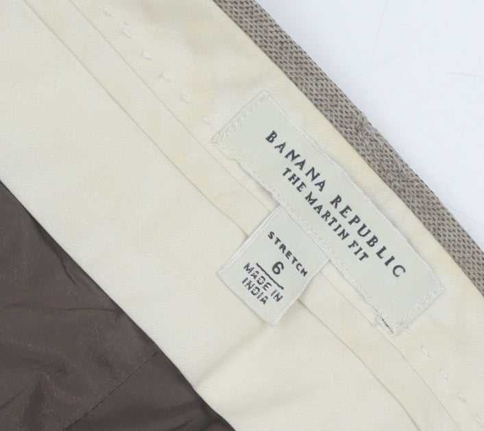 Banana Republic Women’s Beige Wool Stretch Dress Trousers Size 10 Martin Fit