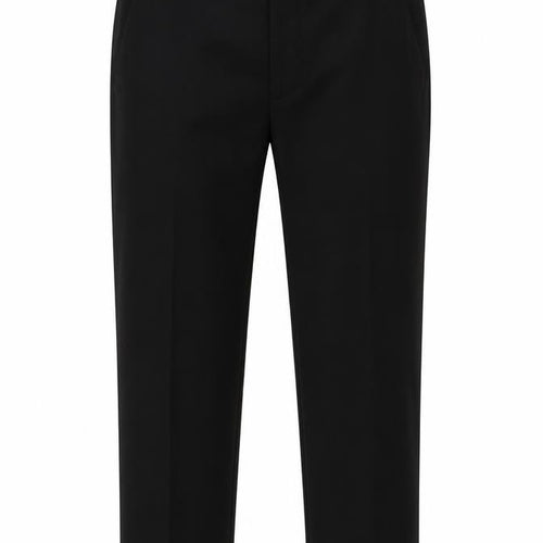 Princeton Men's Black 36S Regular Fit Dress Trousers