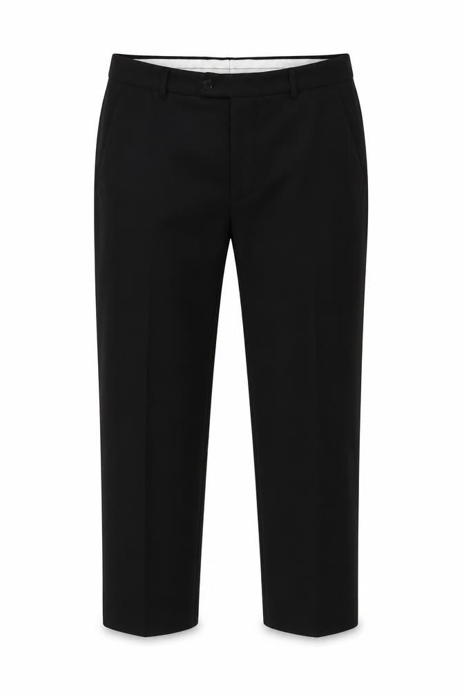 Princeton Men's Black 36S Regular Fit Dress Trousers