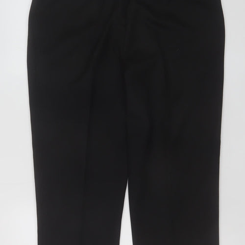 Princeton Men's Black 36S Regular Fit Dress Trousers