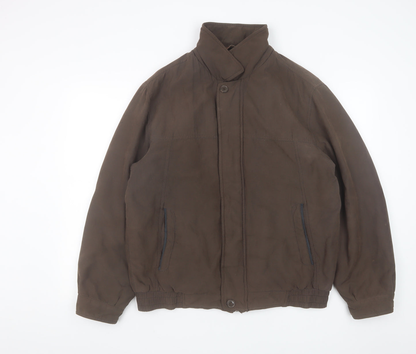Dunnes Men's Brown XL Bomber Jacket Polyester Blend Casual Outerwear