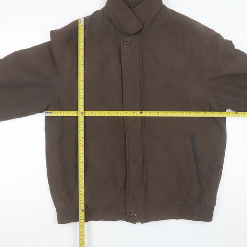 Dunnes Men's Brown XL Bomber Jacket Polyester Blend Casual Outerwear