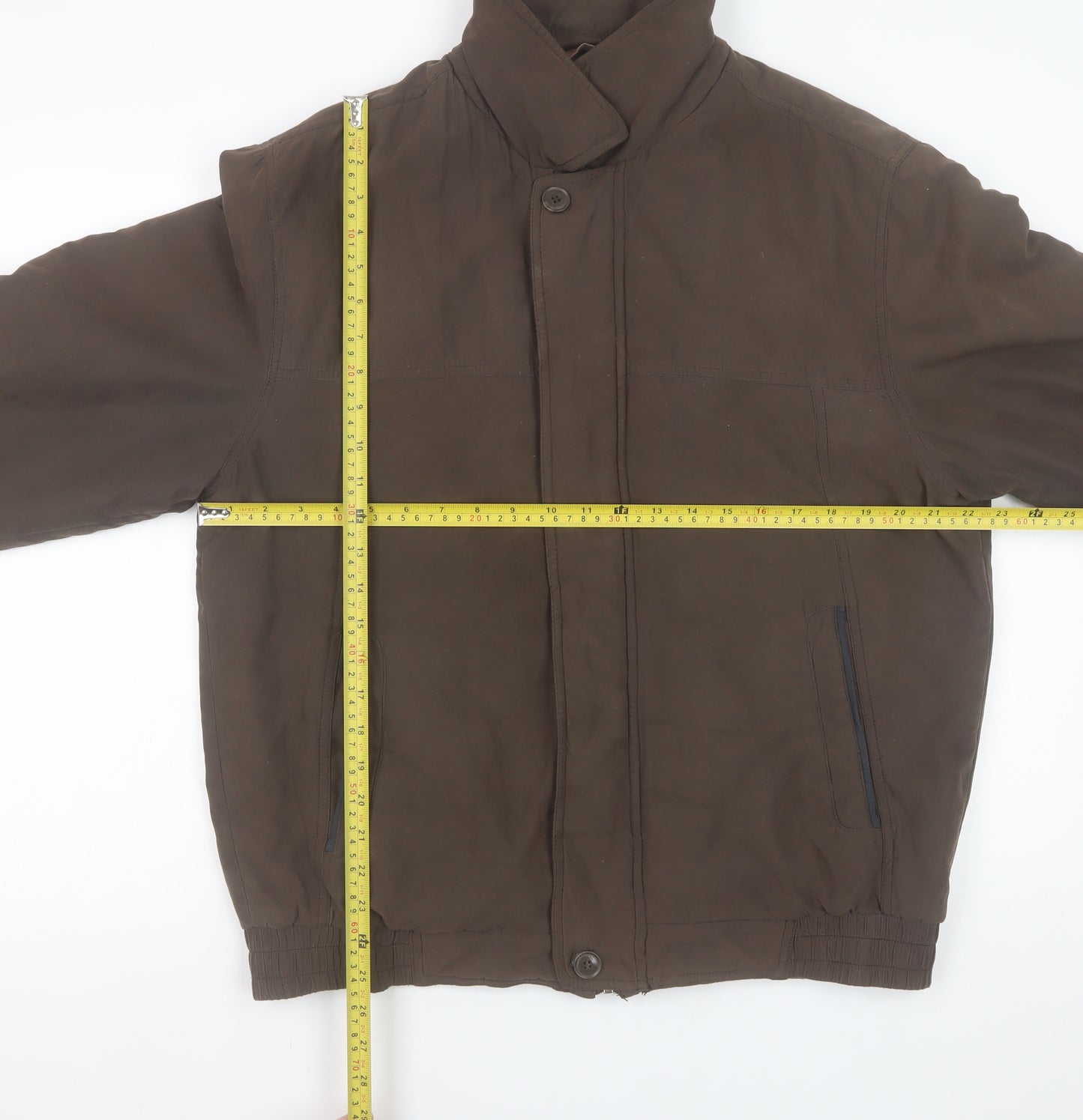 Dunnes Men's Brown XL Bomber Jacket Polyester Blend Casual Outerwear