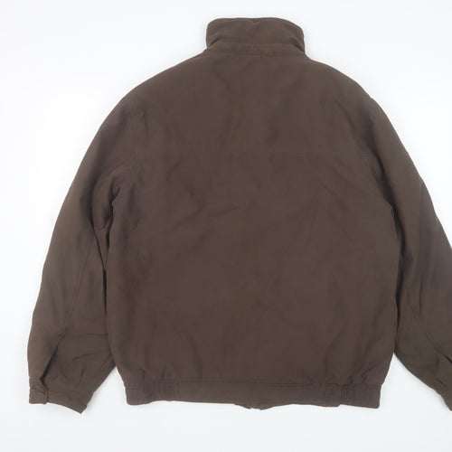 Dunnes Men's Brown XL Bomber Jacket Polyester Blend Casual Outerwear