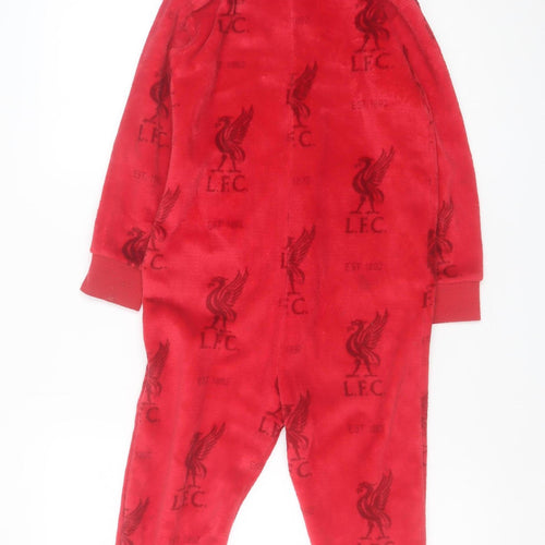 Dunnes Stores Boys Red Liverpool FC Hooded Fleece Onesie 7-8 Years