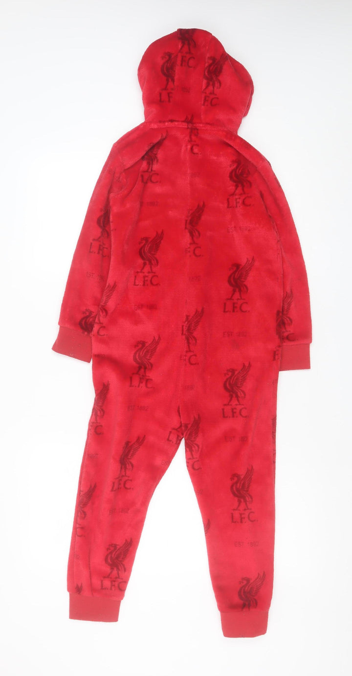 Dunnes Stores Boys Red Liverpool FC Hooded Fleece Onesie 7-8 Years