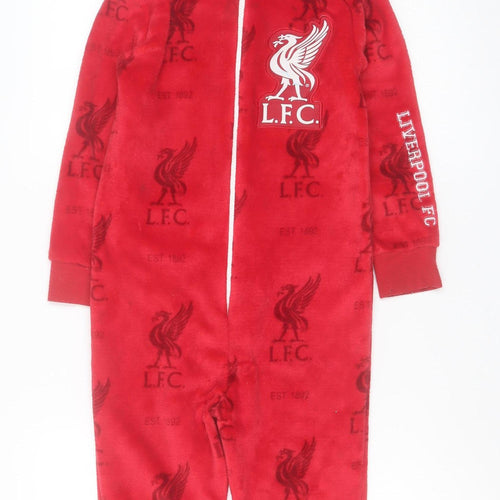 Dunnes Stores Boys Red Liverpool FC Hooded Fleece Onesie 7-8 Years