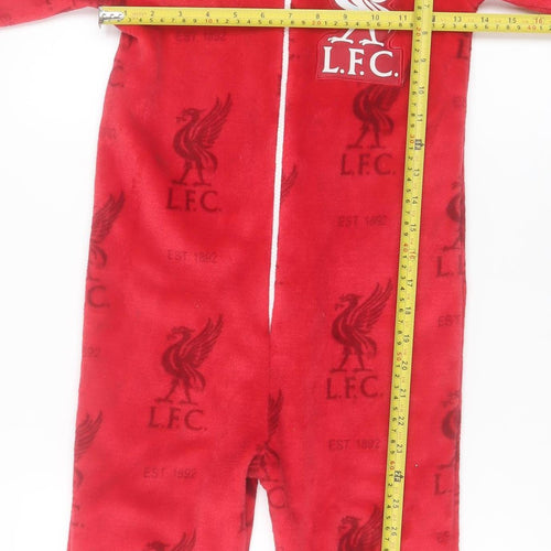 Dunnes Stores Boys Red Liverpool FC Hooded Fleece Onesie 7-8 Years
