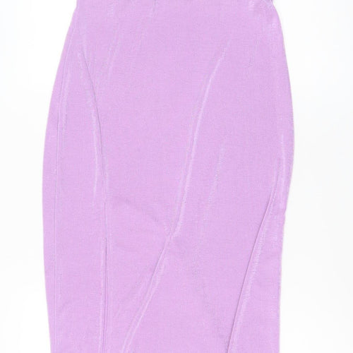 Cider Women’s Purple Bodycon Midi Dress Sleeveless Scoop Neck M