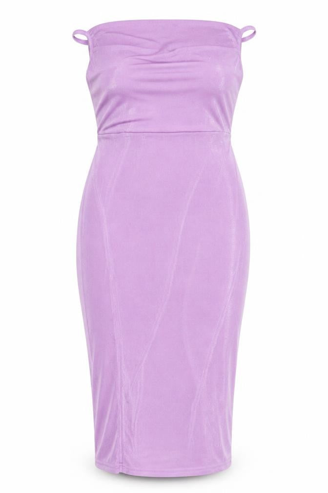 Cider Women’s Purple Bodycon Midi Dress Sleeveless Scoop Neck M