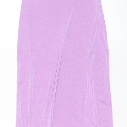 Cider Women’s Purple Bodycon Midi Dress Sleeveless Scoop Neck M
