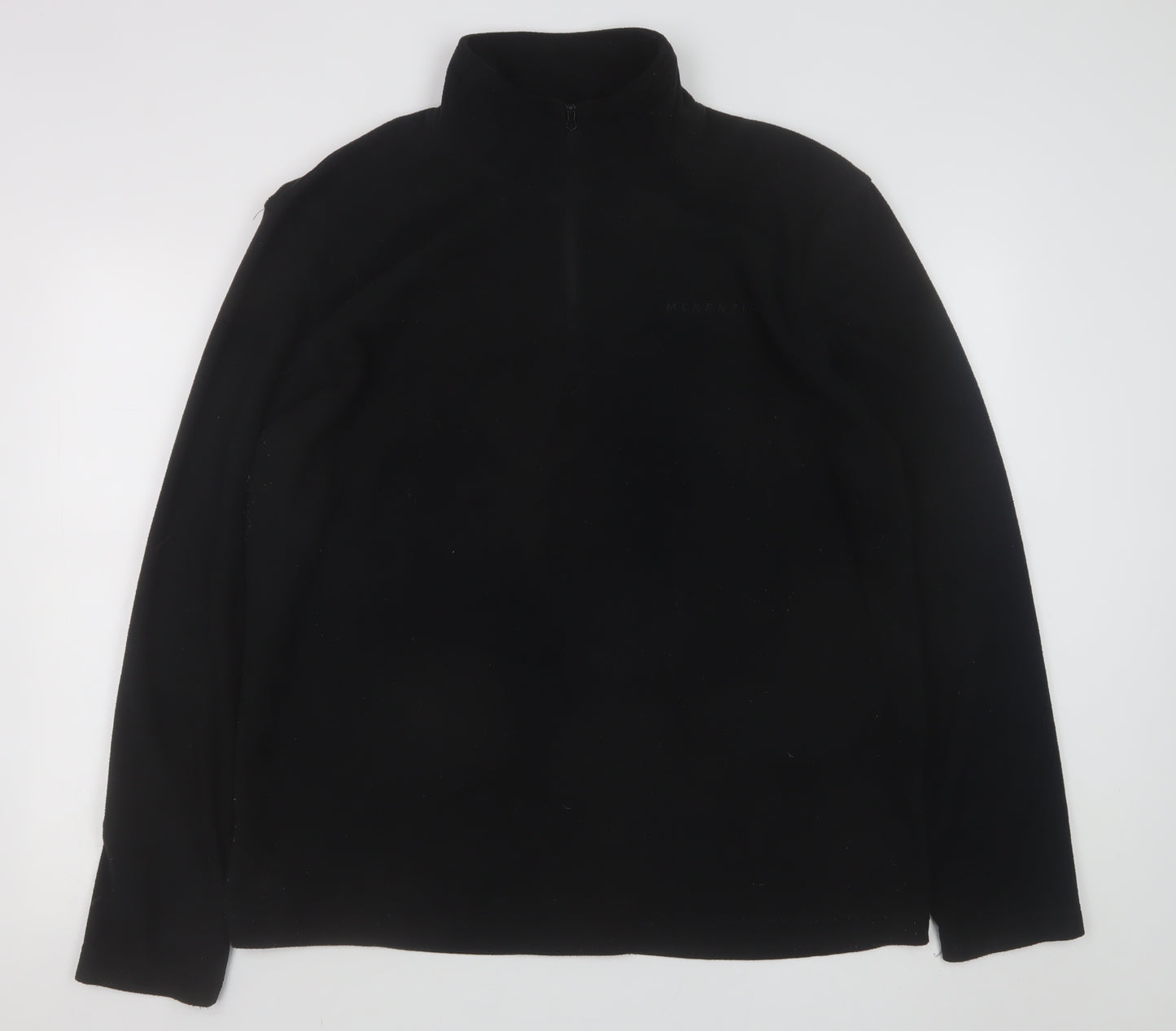 McKenzie Men’s Black Fleece 1/4 Zip Pullover Sweatshirt XL
