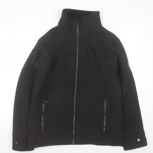 Regatta Mens Black L Softshell Jacket Windproof Water Resistant Outdoor Coat