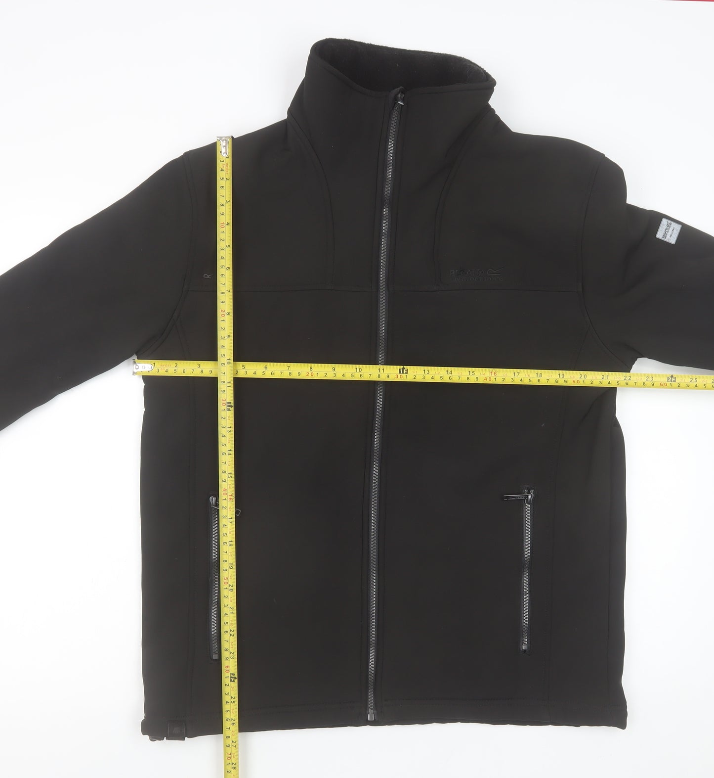 Regatta Mens Black L Softshell Jacket Windproof Water Resistant Outdoor Coat