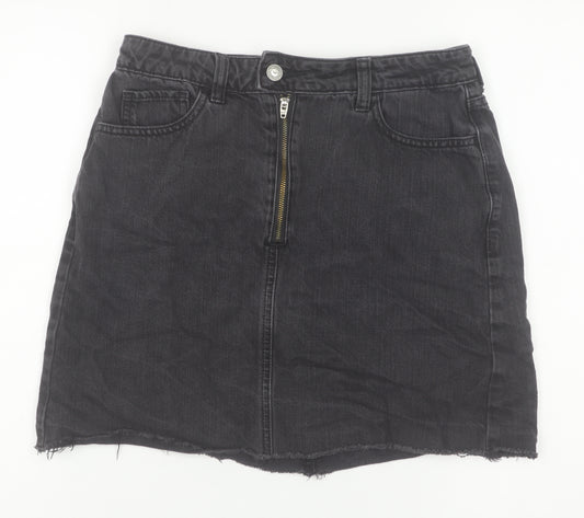 Hollister Women’s Black Denim High Rise Short Skirt Size 10
