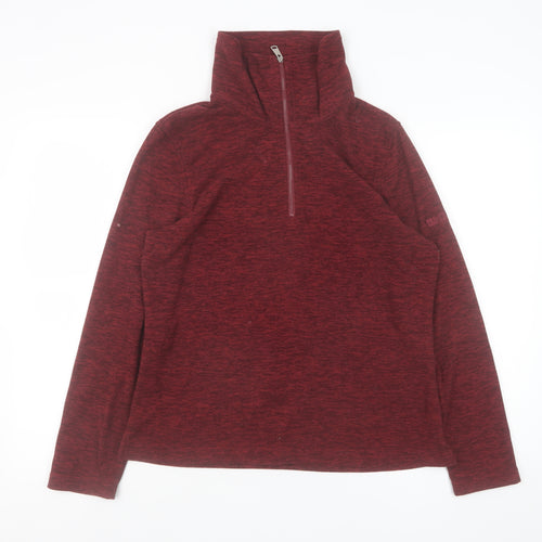 Regatta Great Outdoors Women Red 1/2 Zip Pullover Fleece UK 12