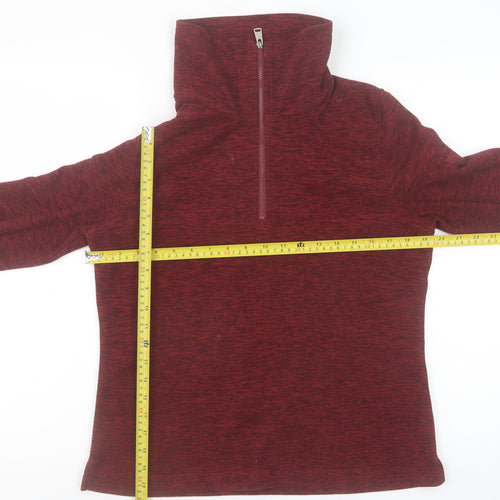 Regatta Great Outdoors Women Red 1/2 Zip Pullover Fleece UK 12