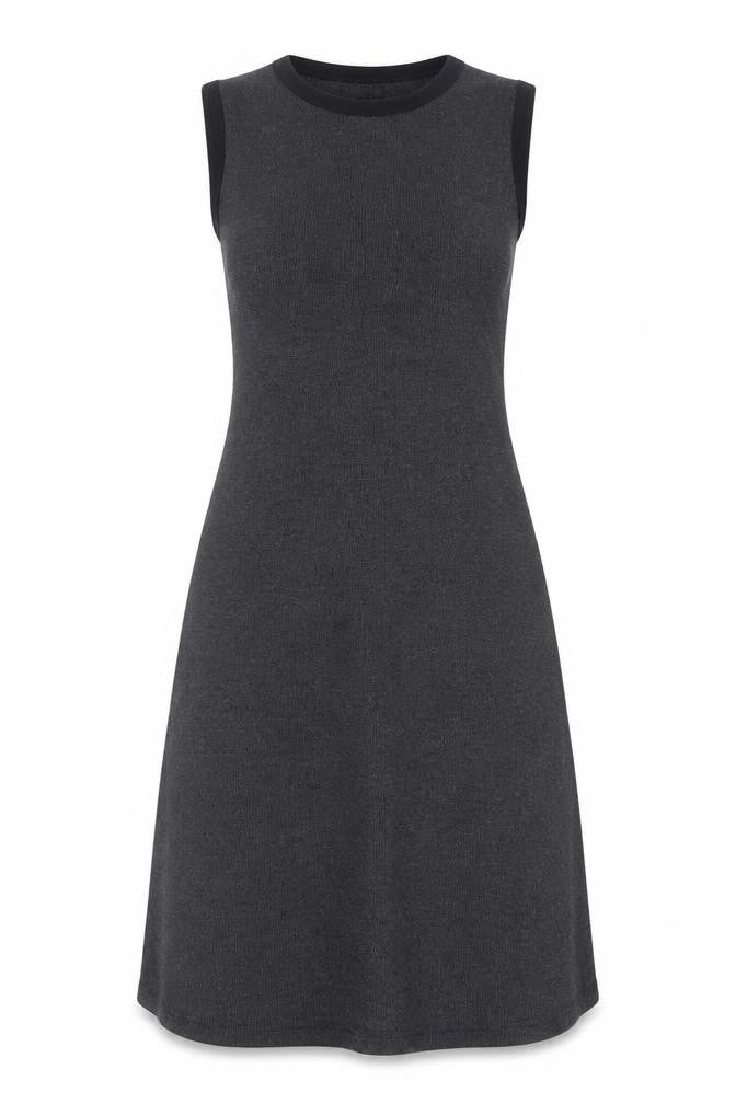 Primark Women Grey Sleeveless A-Line Knit Dress Size S