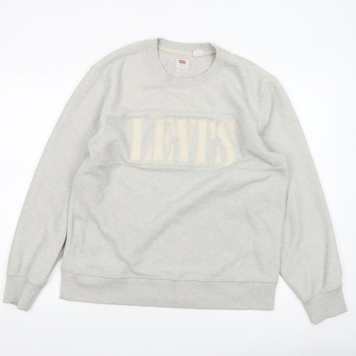 Levi's Men's Grey Relaxed Fit Crew Neck Sweatshirt Size S