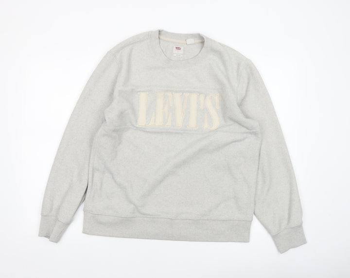 Levi's Men's Grey Relaxed Fit Crew Neck Sweatshirt Size S