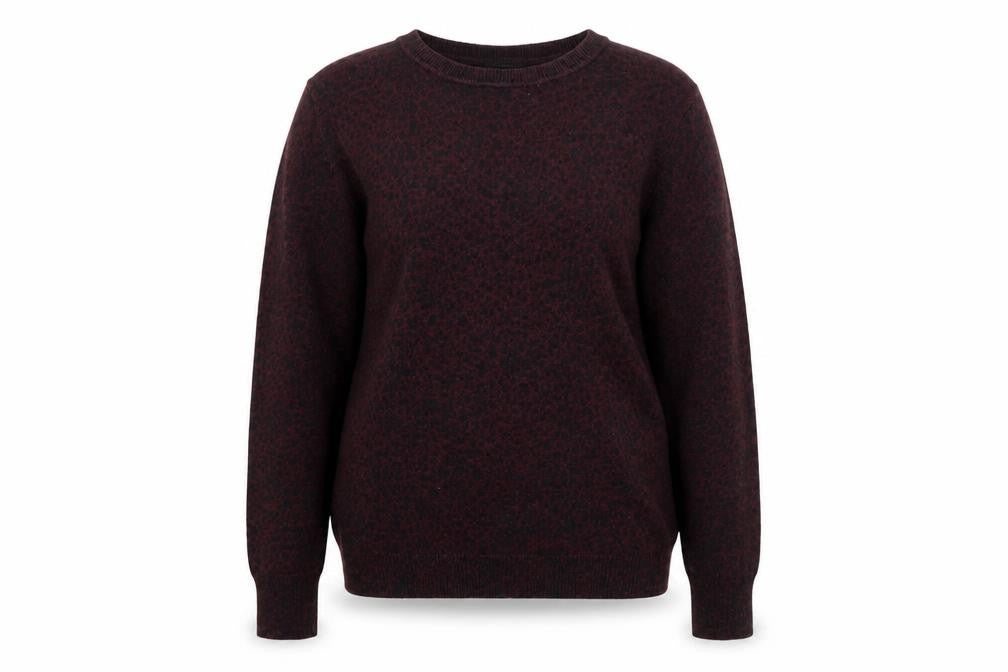 Warehouse Women Brown Animal Print Cotton Jumper Size 10