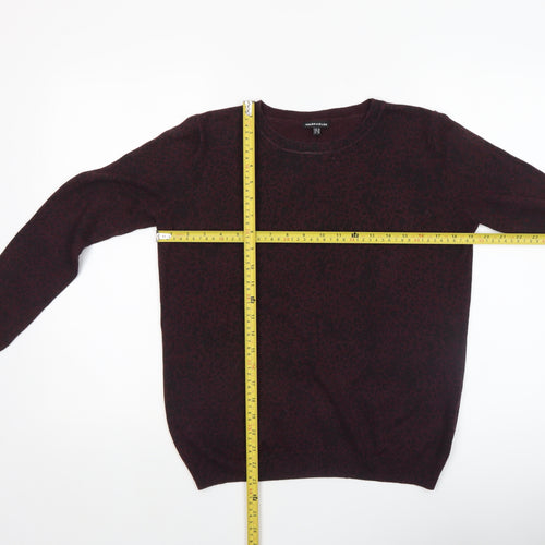 Warehouse Women Brown Animal Print Cotton Jumper Size 10