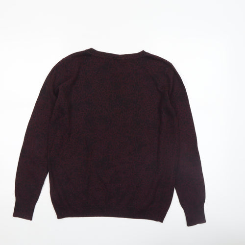 Warehouse Women Brown Animal Print Cotton Jumper Size 10