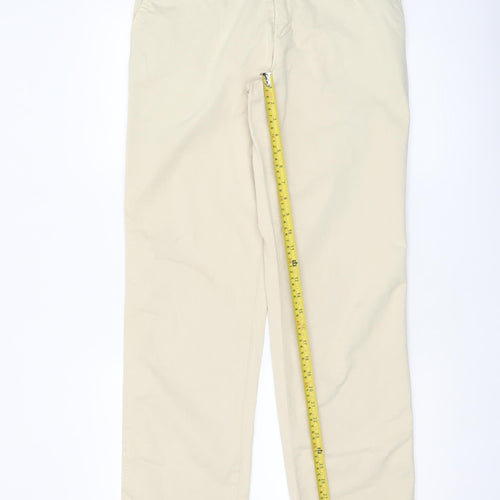 Lafaille Mens Beige Chino Trousers Size 34 Regular Cotton Comfort