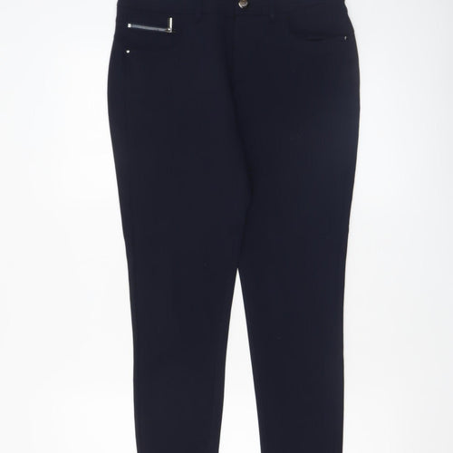 Dunnes Womens Black Stretch Slim Trousers Size 12