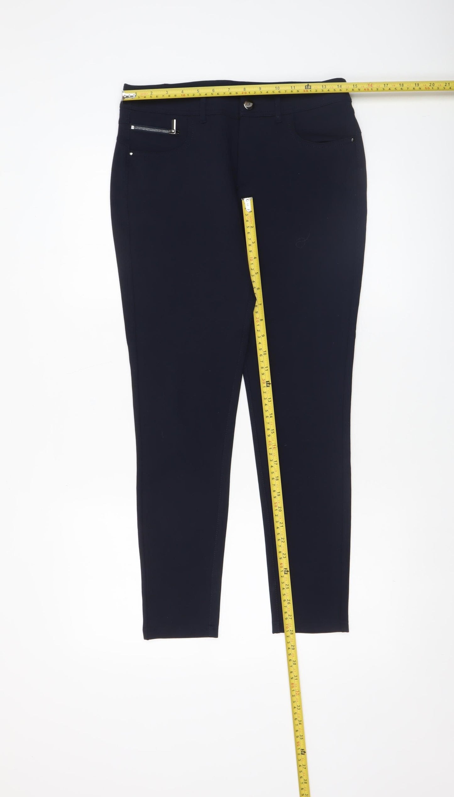 Dunnes Womens Black Stretch Slim Trousers Size 12
