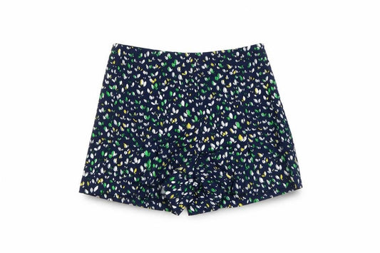 Zara Women Blue Floral Print Chino Shorts XS