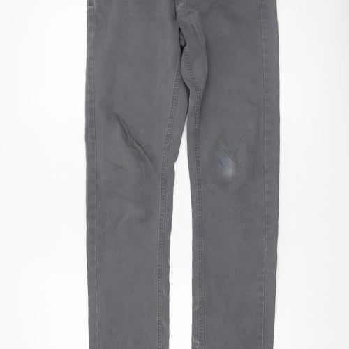 TREZ Denim Men's Grey Straight Fit Jeans Size 30 Regular