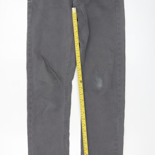 TREZ Denim Men's Grey Straight Fit Jeans Size 30 Regular