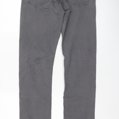 TREZ Denim Men's Grey Straight Fit Jeans Size 30 Regular
