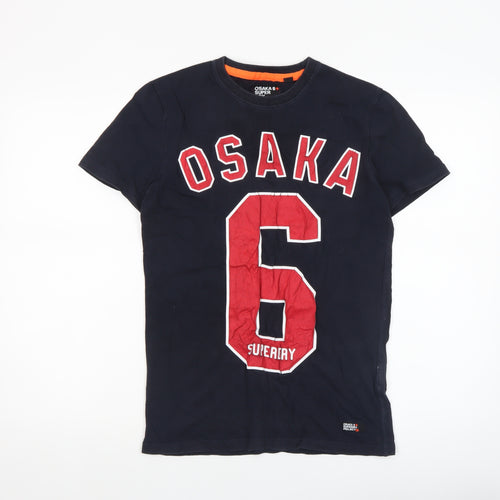 Superdry Men's Navy Osaka 6 Graphic Print T-Shirt XS