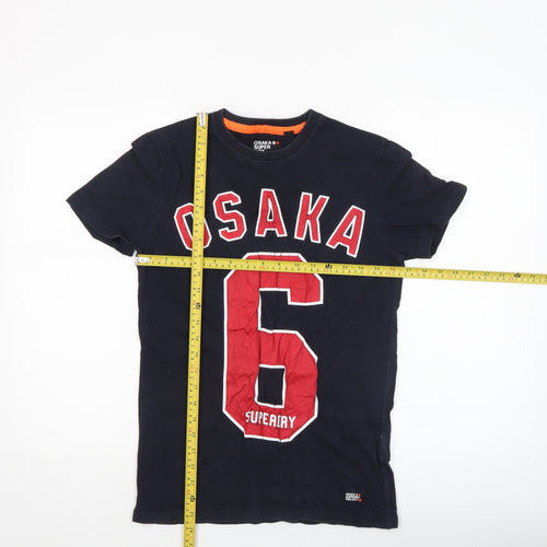 Superdry Men's Navy Osaka 6 Graphic Print T-Shirt XS