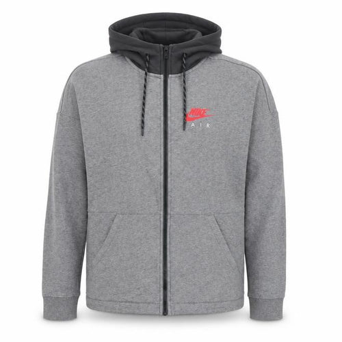 Nike Men's Grey Full Zip Hoodie Size M Sports Fleece Sweatshirt