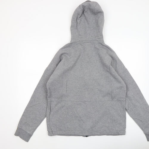 Nike Men's Grey Full Zip Hoodie Size M Sports Fleece Sweatshirt