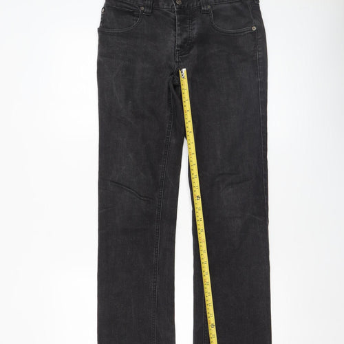 DC Mens Black Slim Fit Straight Stretch Denim Jeans Size M