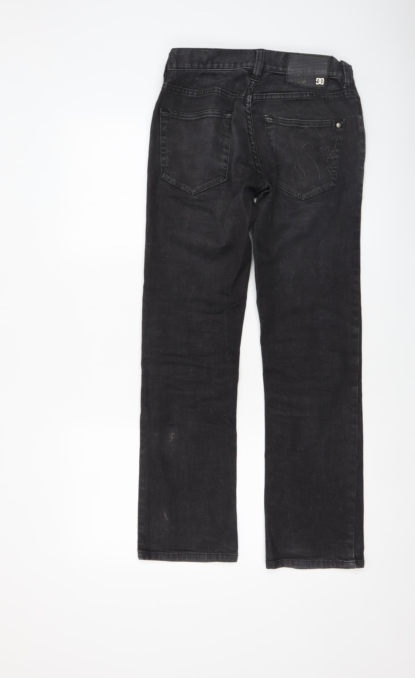 DC Mens Black Slim Fit Straight Stretch Denim Jeans Size M